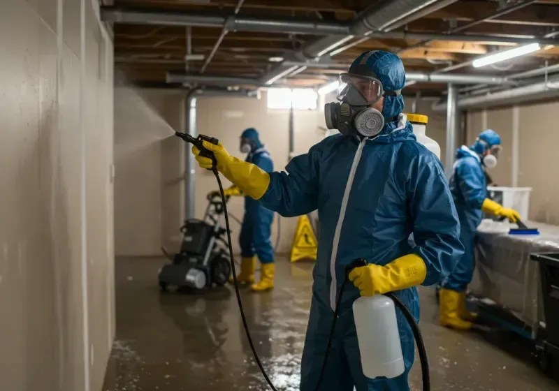 Basement Sanitization and Antimicrobial Treatment process in Homewood, AL