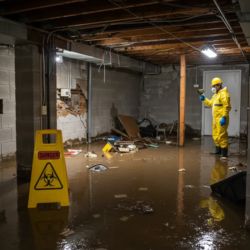 Flooded Basement Electrical Hazard in Homewood, AL Property